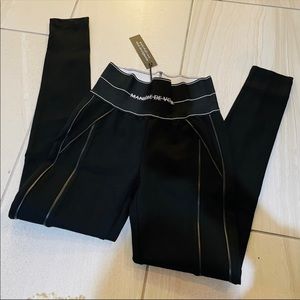 Maniere de voir logo waistband piped leggings